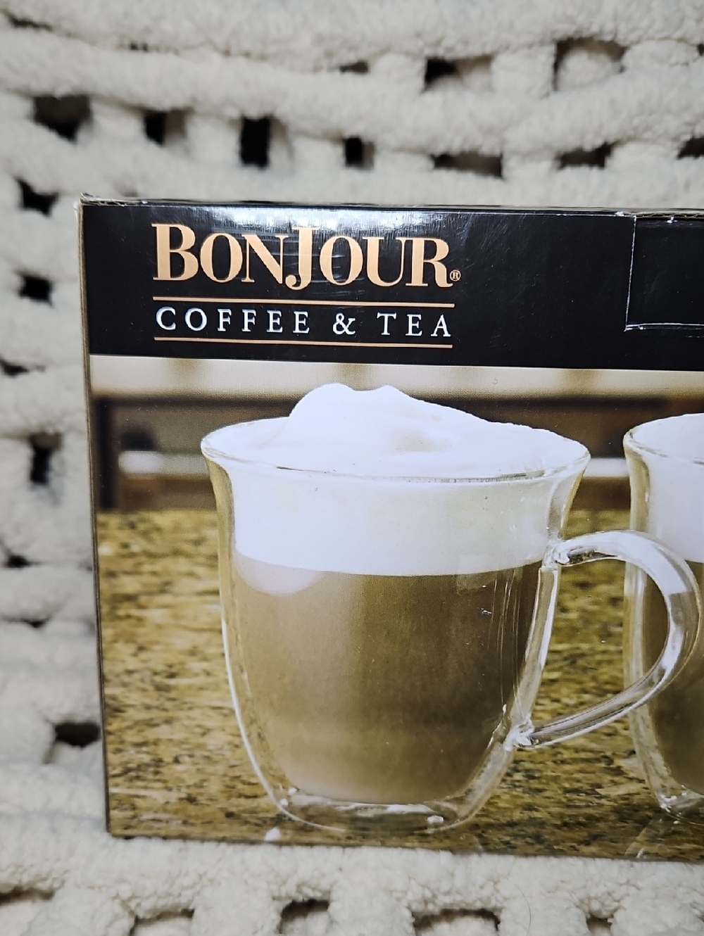Two Piece Insulated Glass Latte Cup Set - Picture 2 of 6